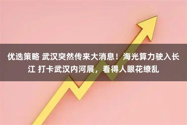 优选策略 武汉突然传来大消息！海光算力驶入长江 打卡武汉内河展，看得人眼花缭乱
