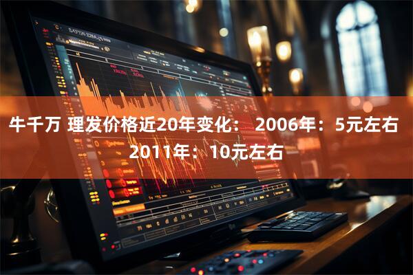 牛千万 理发价格近20年变化： 2006年：5元左右 2011年：10元左右